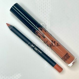 Kylie Jenner Cosmetics Todd Kraines liquid lipstick & Dirty Peach lip liner.